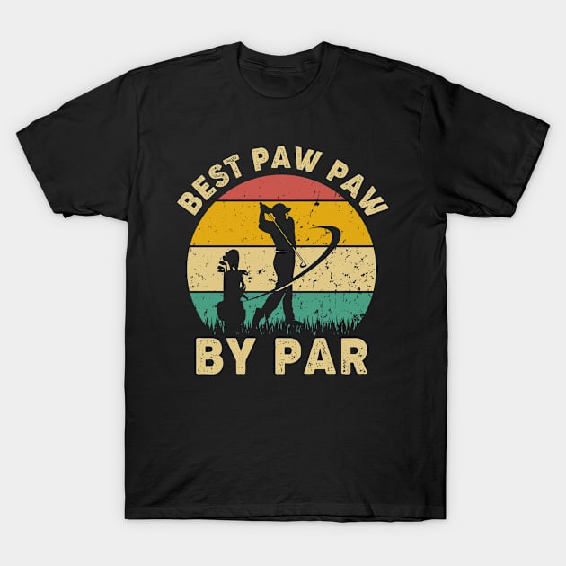 Vintage Best Paw Paw By Par Funny Golfing Golf Player Gift T-Shirt by Tun Clothing